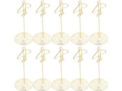 Clips de metal dorado para fotos y mesas, diseño exclusivo de avión, duraderos, juego de 10, decoración para bodas, GOKOCO