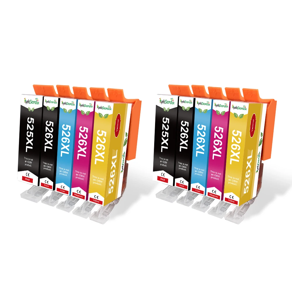 10 Cartuchos Xl N.° 525 526 Para Canon Pgi 525xl Cli 526xl Para Pixma Ip4850 Ip4950 Ix6550 Mg5150 Mg5250 Mg5350 Prn