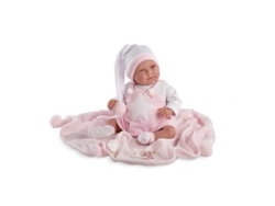 Bebé de Jugar LLORENS Lala de Pijama en Manta con Gorro de Dormir