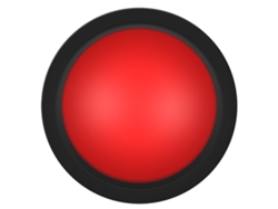 Botón arcade con LED, 100 mm de convexidad para consolas de videojuegos - Rojo