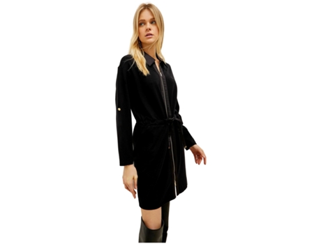 Vestido de Mujer LIUJO Pelúcia Aperta Negro (S)