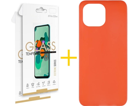 Kit Funda + 2 Protectores de Pantalla Apple iPhone 13 Pro Max SKYHE Liso 9 Rojo