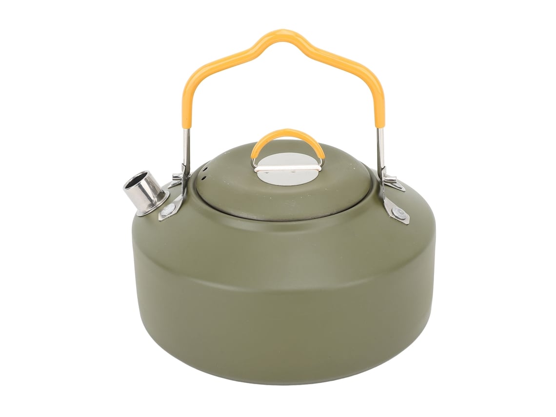 Bule De Camping De Aço Inoxidável Resistente Ao Calor 1l Com Alça Plegável Para Viagem E Piquenique
