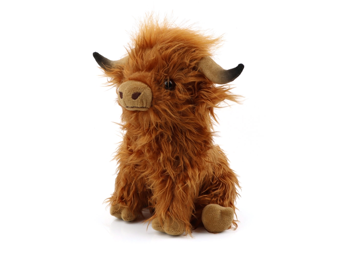 2026-muñeco De Peluche Vaca Highland Marrón 25cm, Animal De Peluche Vaca Escocesa, Torro Fluffy Juguete De Peluche