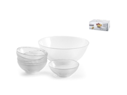 Ensaladera Cristal + 6 Bols Set 7 Pzas NON
