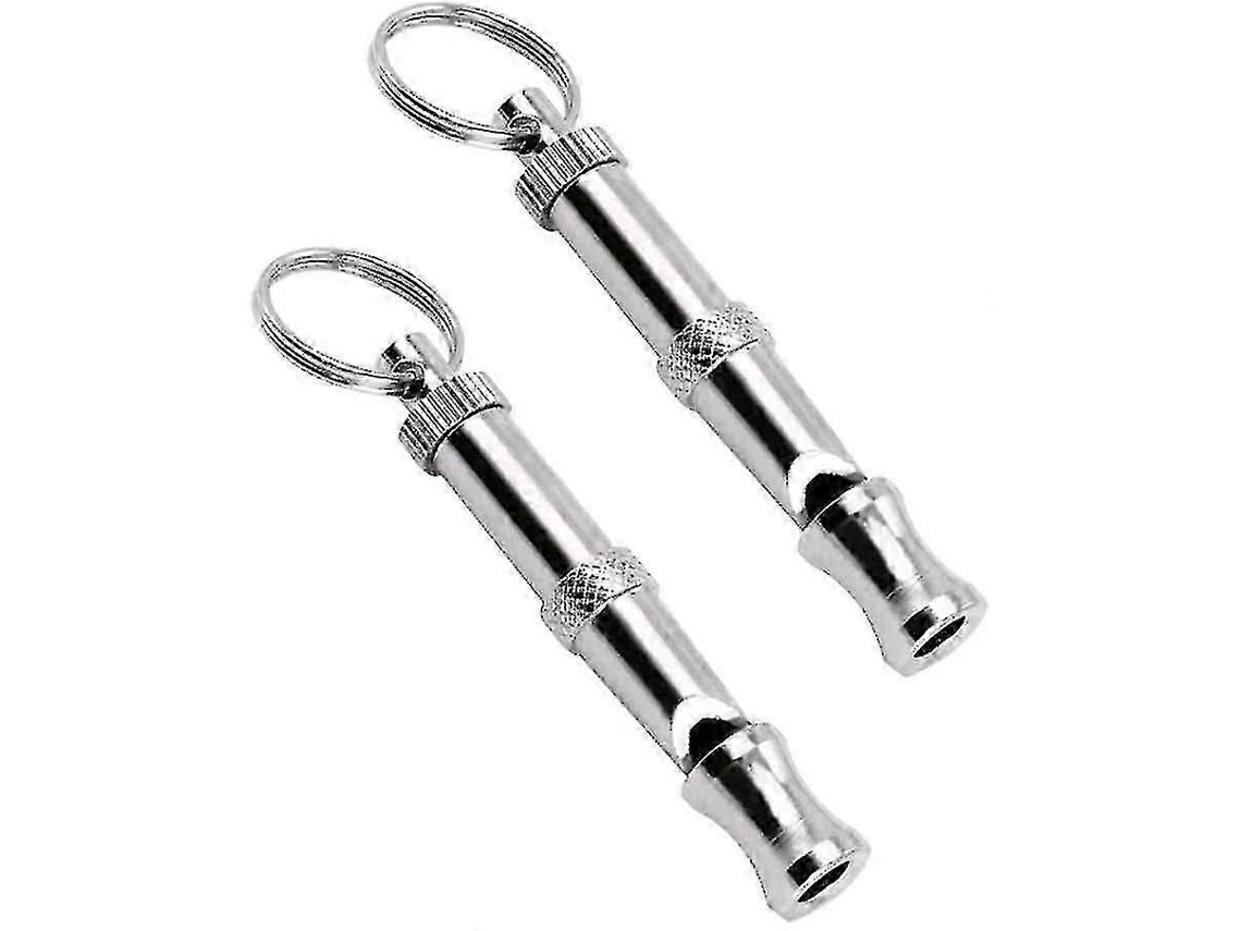 Apito De Cão Ultrassônico De Alta Frequência Profissional (2 Pack) Prata