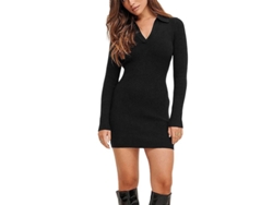 2026-vestido Bodycon Para Mujer De Cuello En V Manga Larga Ribeteado Ajustado Moda Mini Talla S-xl