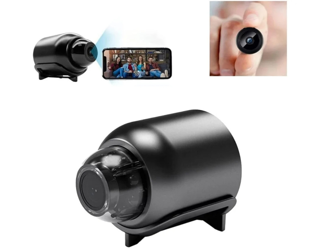 Minicámara Bestvite X5 HD 1080p WiFi con detección de movimiento y sonido, color negro