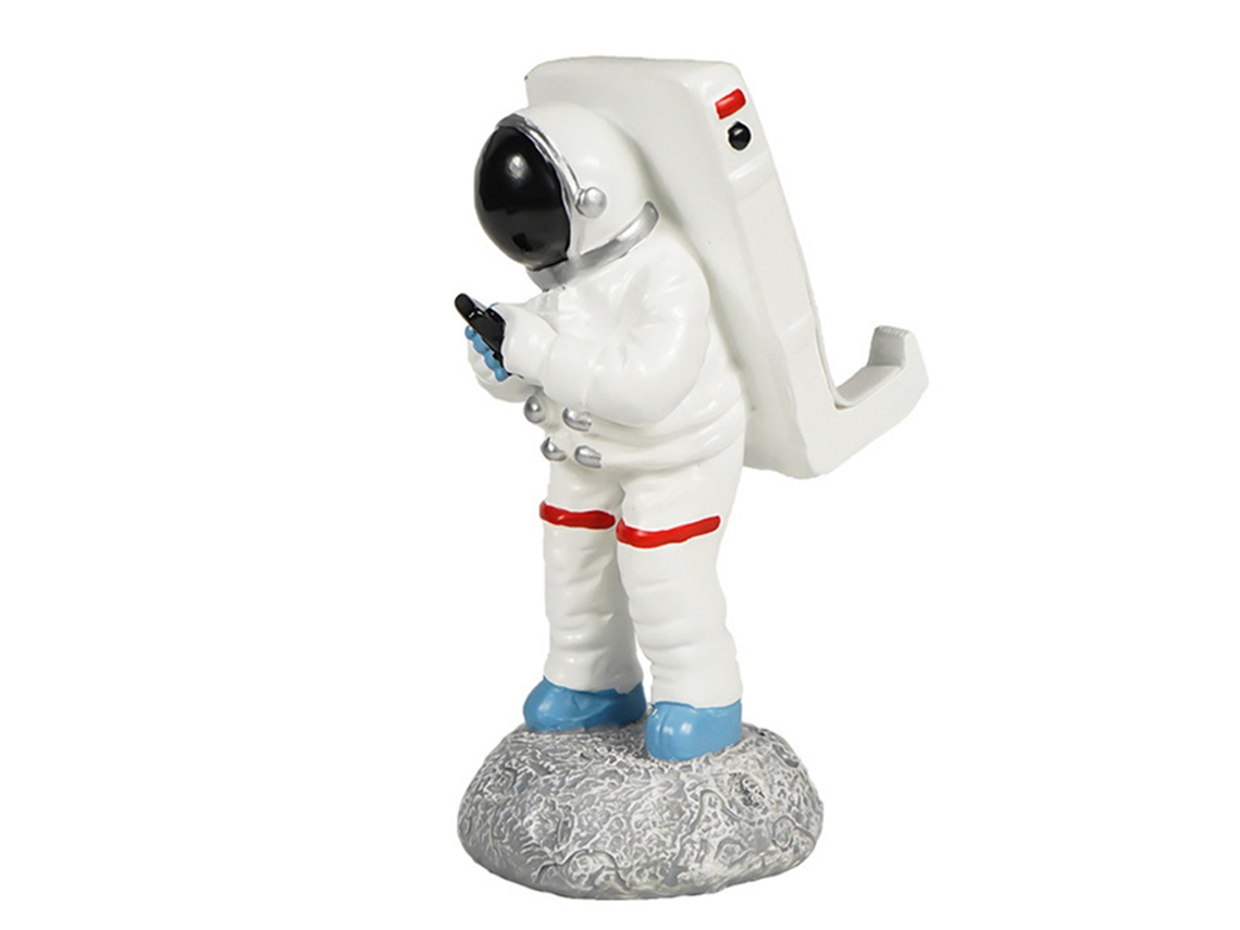 Soporte para teléfono móvil de resina con diseño de astronauta: diseño único y seguro.