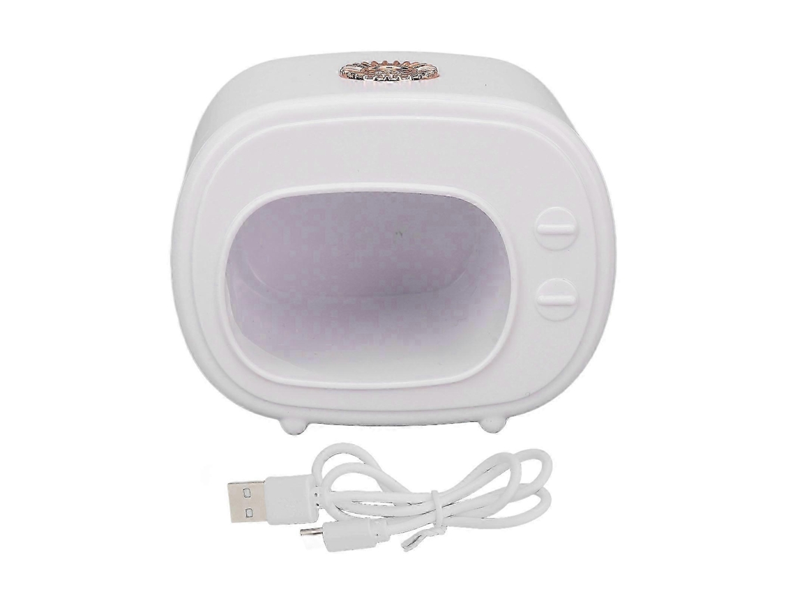 Mini lámpara UV LED para uñas, secado rápido, 4 bombillas, iluminación suave, lámpara portátil para curar esmalte de gel, blanca LY Ebike