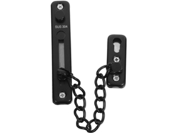 Puerta De Acero Inoxidable, Cadena De Seguridad Negra, Cerradura Antirrobo Sin Necesidad De Taladrar.