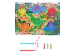 Ats-juego De Laberinto De Madera Con Patsrón Cute Y Magnético Educatsivo Para Niños Dinosaurio
