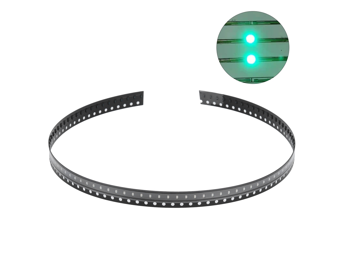 100 Piezas Diodos Led Smd Componentes Electrónicos Diy Pcb Bajo Voltaje Resistente Verde Esmeralda