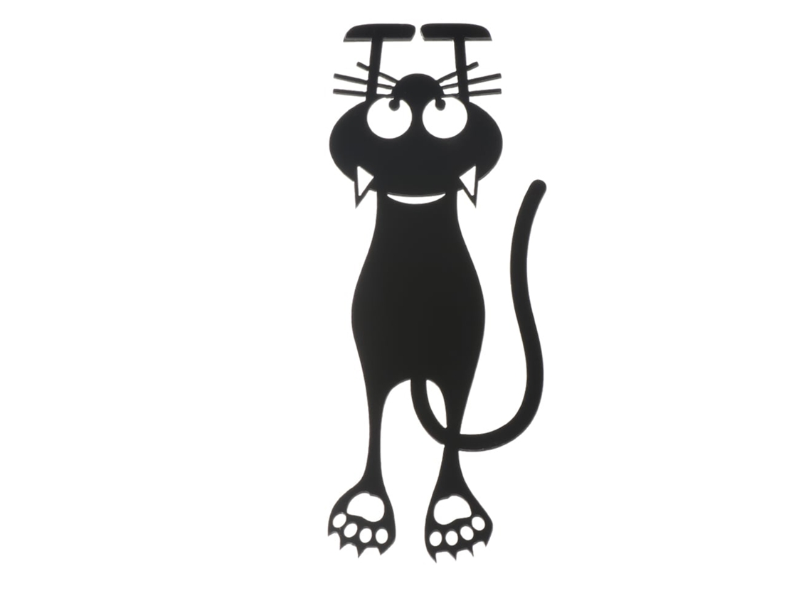 Marcapáginas De Gato, Diseño Divertido, Plástico Flexible Y Duradero, 12,3 X 4,8 Cm