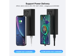 Batería Portátil 22.5w Pd De Carga Rápida Bidireccional Con Tres Entradas Y Tres Salidas