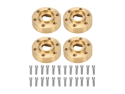 Adaptador Hexagonal Para Buje De Rueda Rc, 4 Piezas, 1,9" Y 2,2" En Latón Anticorrosión Para Crawler Con Contrapeso De Rueda De 9 Mm.