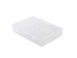 Archivador de escritorio con tapa, a prueba de polvo y humedad, caja transparente para documentos Tommy01