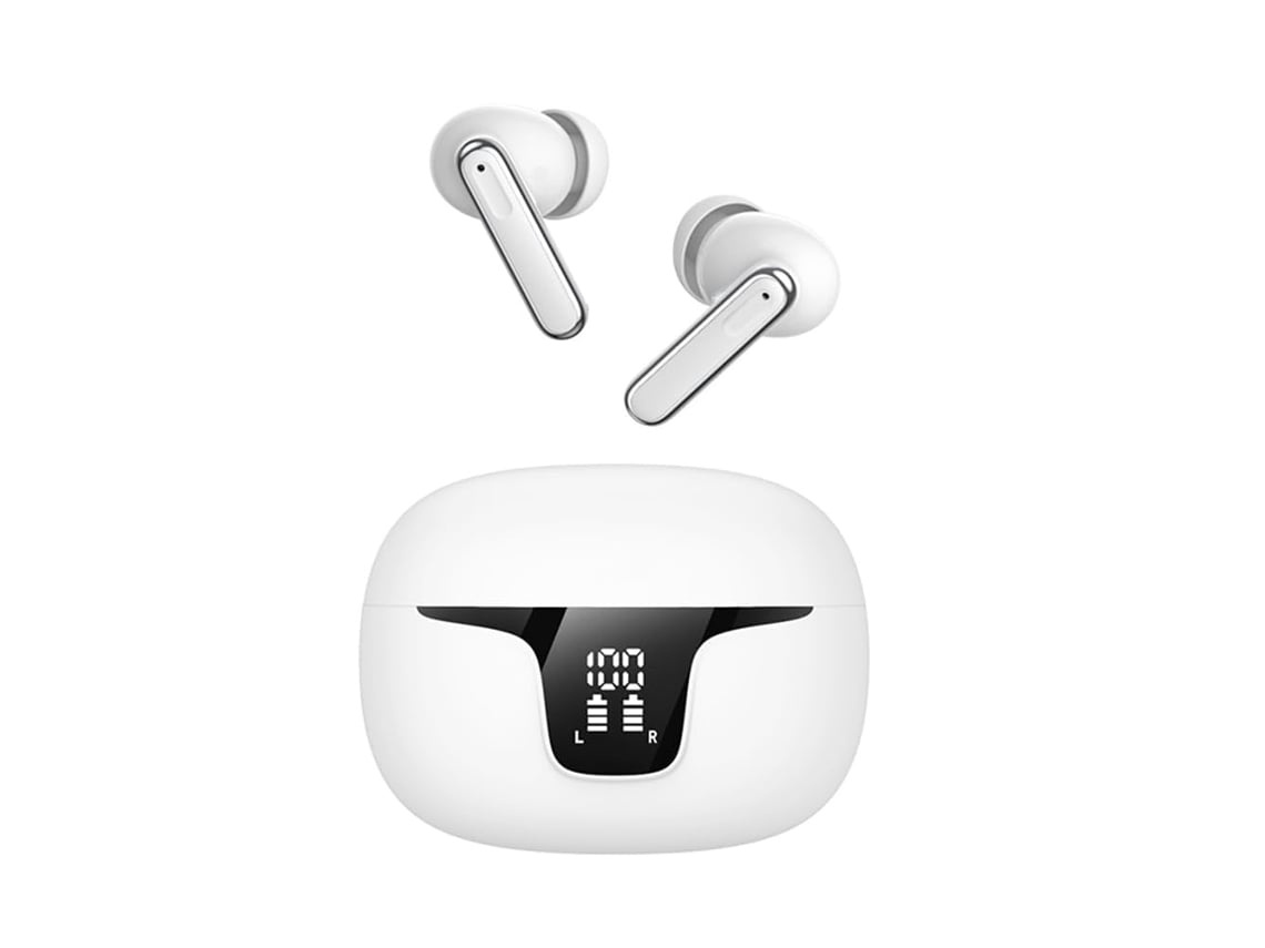 Auriculares YEMAESRE intrauditivos Bluetooth estéreo de alta fidelidad con reducción activa, color blanco