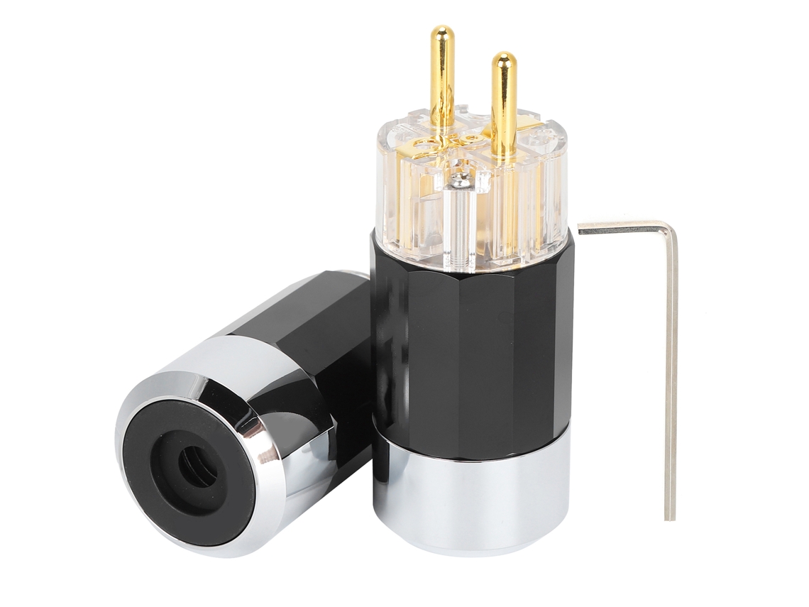 Conector de alimentación Hi-Fi (cobre puro, oro platino de 24 quilates)