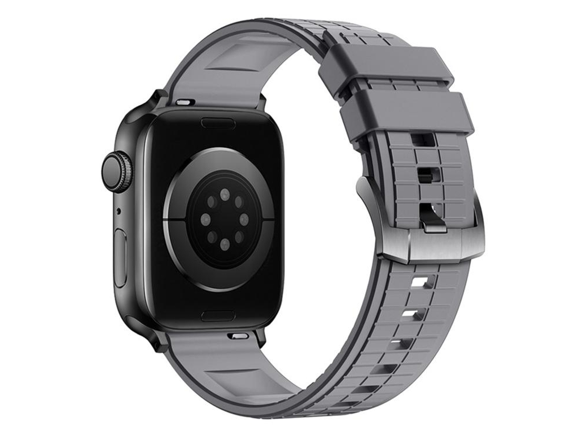 Correa para Apple Watch de 46/49/45/44 mm - Caucho de fluorocarbono con textura cuadrada deportiva