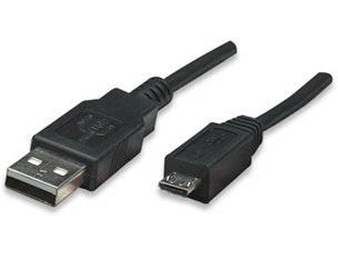 Cable USB MANHATTAN USB A/Micro-USB B 1.8 m Macho/Macho Negro