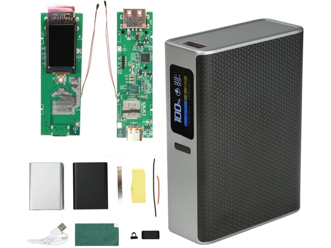 Kit De Batería Externa Diy Con Carcasa Para 21700, Carga De 22,5 W E Interfaz Usb Dual.