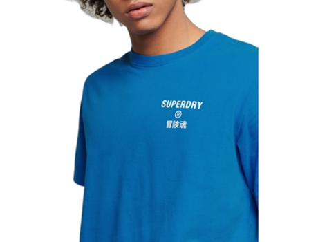 Camiseta para Hombre SUPERDRY (M - Azul)