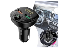 Cargador Usb Mp3 Yizhood Bluetooth 2x Qc3.0 Negro