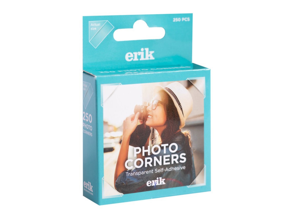 Esquinas adhesivas transparentes para álbumes de fotos (250 unidades) Erik Eaf001