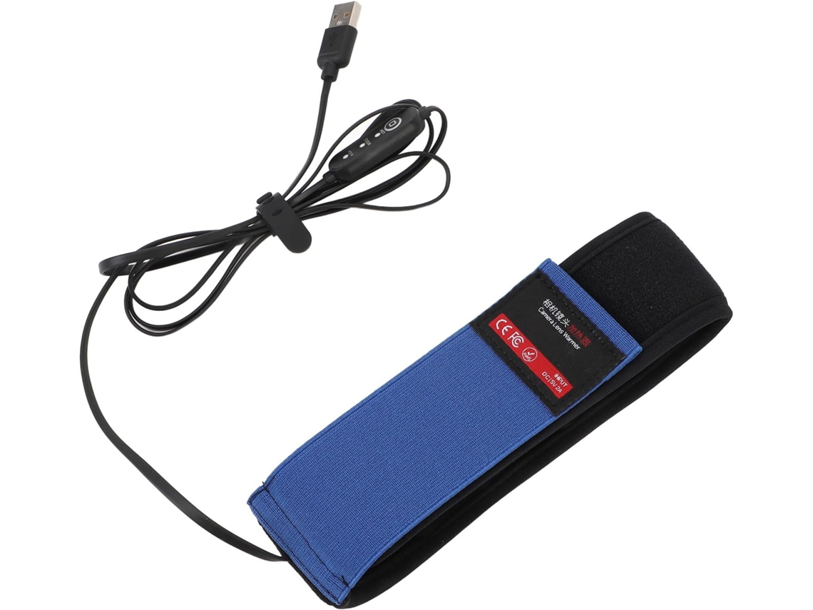 Calentador De Lente Usb Ajustable, Con Velcro, Calentador De Lente De Cámara Para