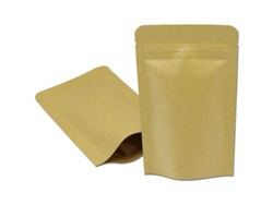 2026altiro-50 Bolsas De Papel Kraft Selladas Con Cierre De Cremallera, 12 X 20 + 4 Cm, Ventana Hd, Formato Vertical, Color Marrón.
