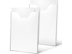 Organizador De Escritorio De Acrílico Transparente De 2 Piezas Para Montaje En Pared, Archivador Vertical Para Documentos.