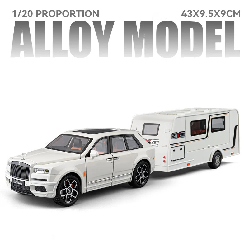 (blanco) Modelo De Aleación A Escala 1:24 De Un Vehículo Todoterreno Con Función De Retroceso, Sonido Y Luz.