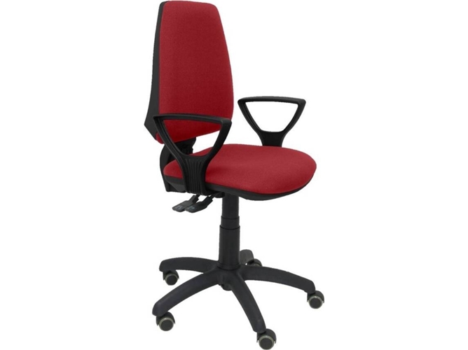 Silla de Escritorio Operativa PYC Elche S Rojo BF RP con ruedas antiarañazos (Brazos Fijos - Tejido)