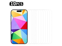 Protector de pantalla Rurihai 10 piezas compatible con iPhone 16 Pro, antiarañazos, HD, transparente, 0,26 mm, 2,5d Vledary