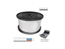Sediles Manguera Tubular H05vv-f 300/500v 2x1,00mm² Color Blanco 300m (bobina De Ø40x20cm)