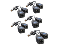 Pares De Balun Transmisor-receptor Coaxial Bnc Para Cctv A Cat5e 6