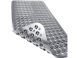Alfombrilla De Ducha Antideslizante De 53x53 Cm, Pvc, Resistente Al Moho, Lavable A Máquina Y Suave Al Tacto (henten Home Gris)