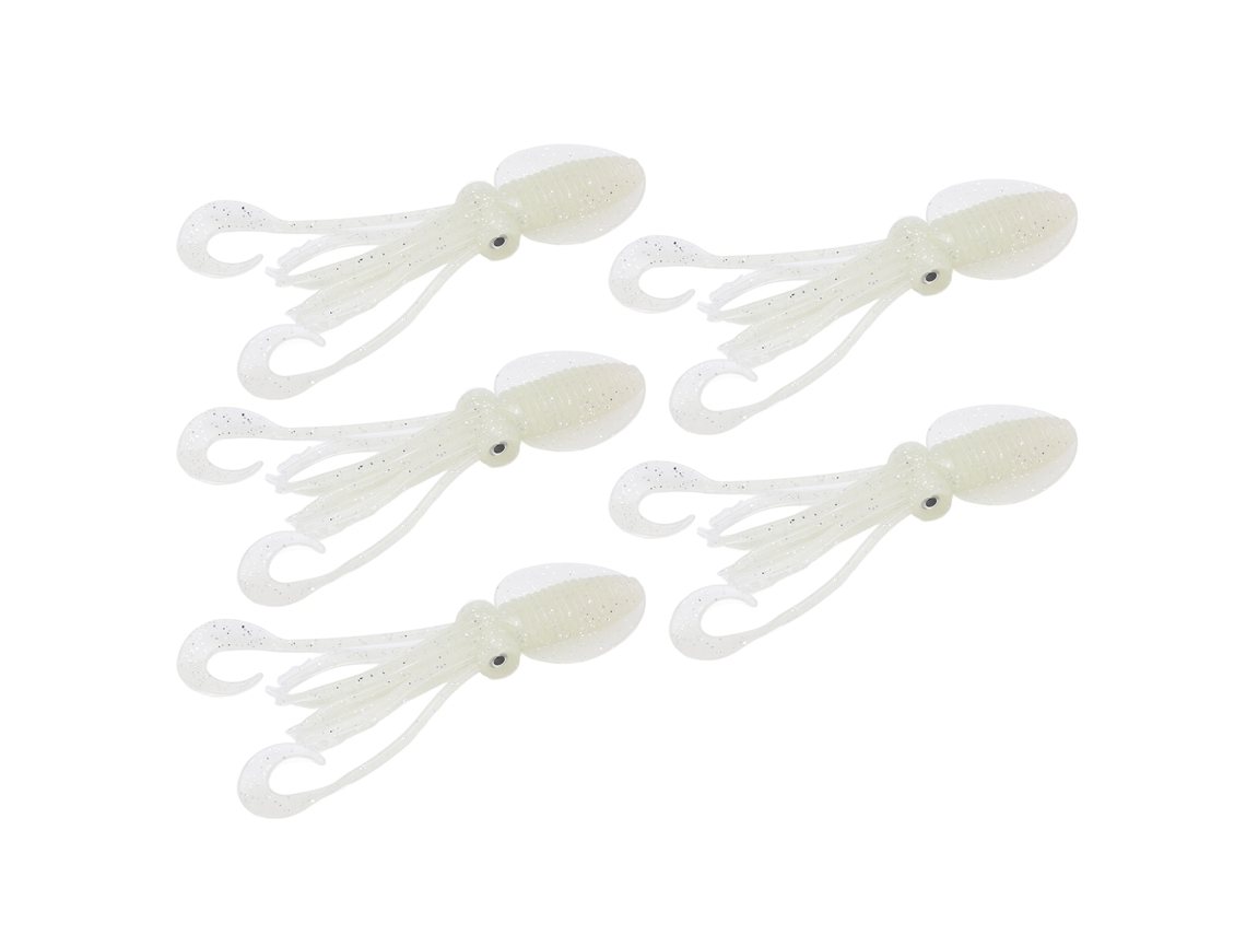 5 Señuelos De Pulpo Luminosos Y Suaves Para Pesca En Agua Salada De 12 Cm/4,7 Pulgadas