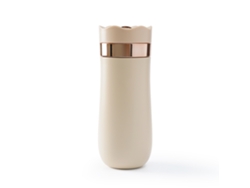 Cafetera de émbolo Chrui Travel Press, con aislamiento al vacío, portátil, 320 ml (blanca)
