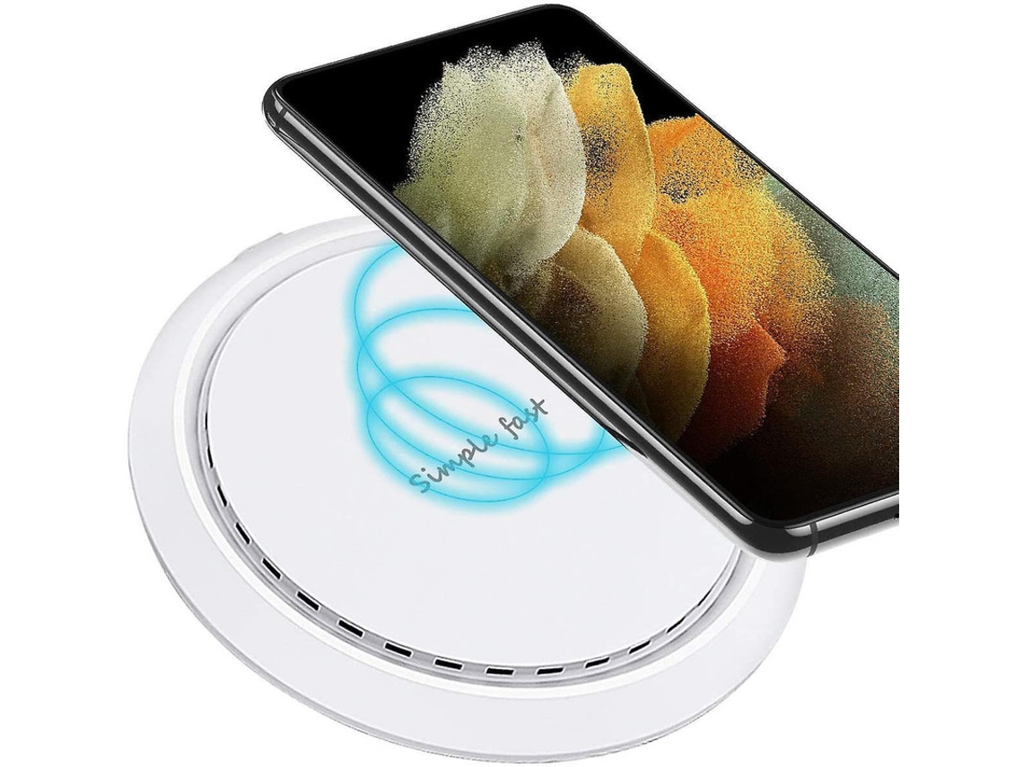 Cargador Sem Fio Almofada Fast Para Apple, Samsung Yizhood Seda Blanco