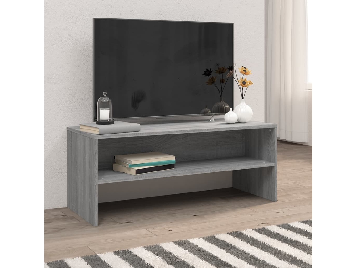 Estantería/Mueble de TV 100X40X40 Cm Derivados de Madera Gris Sonoma