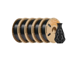 Filamento 3D, 1,75 mm de diámetro, material biodegradable, PETG negro, 5 kg