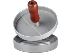 Prensa Para Hamburguesas De Aluminio Antiadherente, Molde Para Barbacoa Y Picnic - Plateada