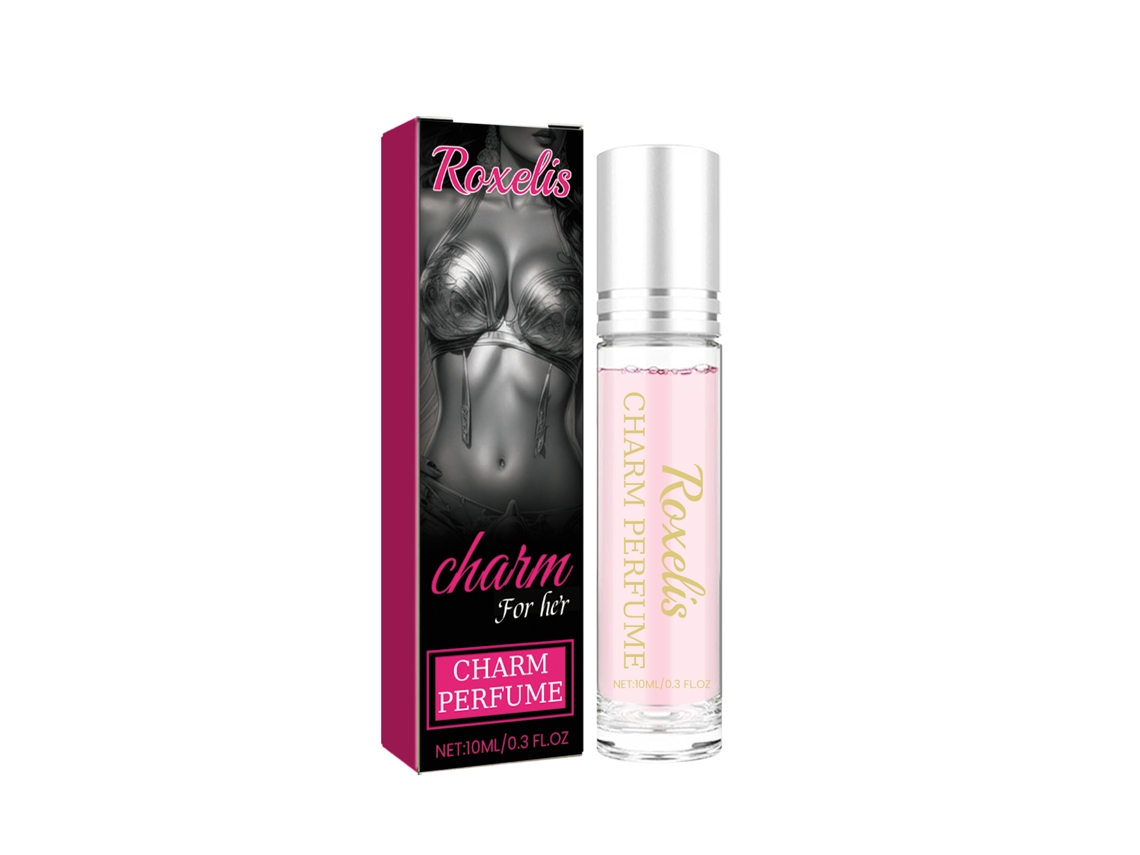 Perfume natural en roll-on Roxelis con aroma duradero.