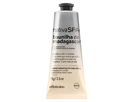 Crema de Manos O BOTICÁRIO Nativa SPA Vainilla de Madagascar (75gr)