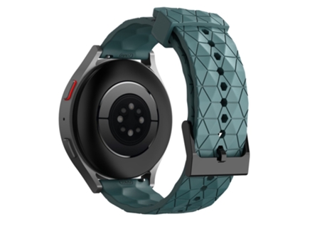 Correa de Silicona patrón de fútbol 20mm para Samsung Galaxy Watch 5/Huawei Watch GT - verde oscuro