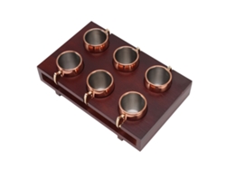 Juego De 6 Tazas De Acero Inoxidable Para Cócteles Tipo Mule Con Estante, Aislamiento Térmico Para Cócteles, Estilo Moscow Bar.