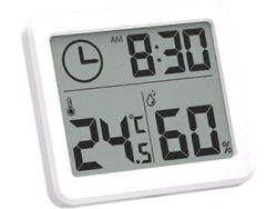 Termómetro e higrómetro digital LCD con medición de temperatura y humedad en grados Celsius/Fin, despertador 10 Nostalgia88