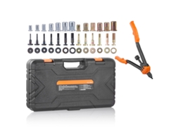 Kit de herramientas para tuercas remachables Succebuy de 16 pulgadas con 13 mandriles y 186 tuercas remachables